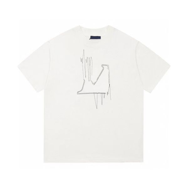 

2023 men's t-shirt designer t-shirt casual fashion shirt clothing letter embroidery couple's shirt, White;black