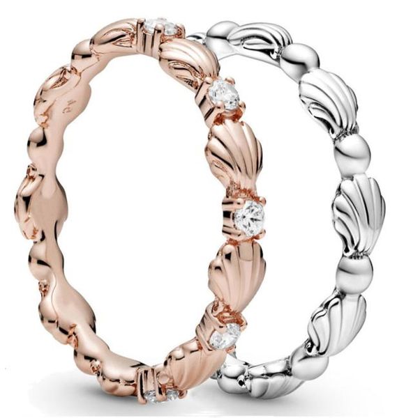 

originele sparkling kralen seashell met crystal ring 925 sterling zilveren voor vrouwen verjaardag europa gift diy sieraden2073658, Slivery;golden