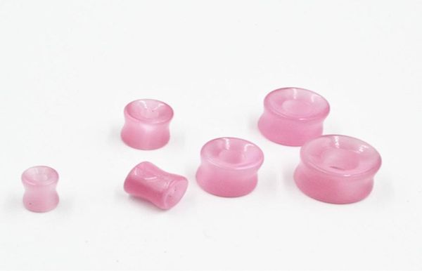 

lot 60pcs nature stone ear plugs ear tunnels expanders earlets gauges 6mm up to 16mm9393925, Silver