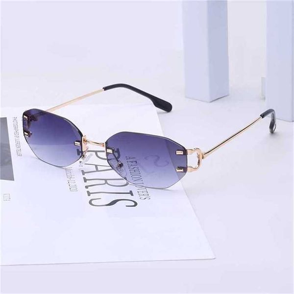 

42% off kajila fashion rimless female personality irregular p male sunglasseskajia new, White;black