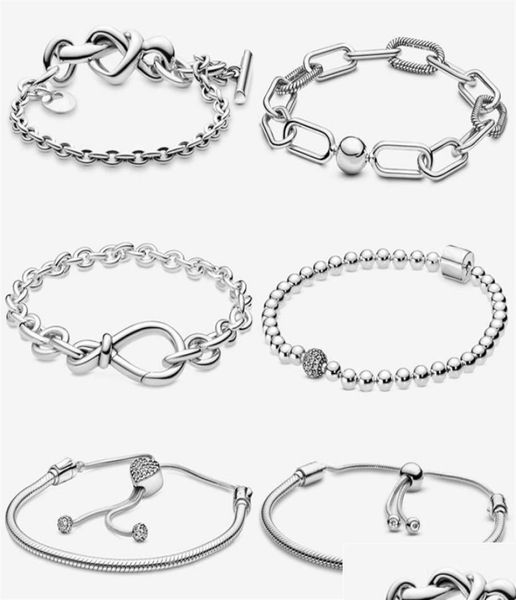 

charm bracelets new 100% authentic 925 sier bracelet for women luxury design jewelry beads charm bracelets fit c dhac02154336, Golden;silver