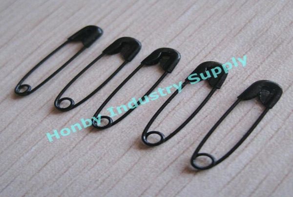 

pack of 2000 pcs mini 000 19 mm seel safety black cloth tag pin 1868714, Silver