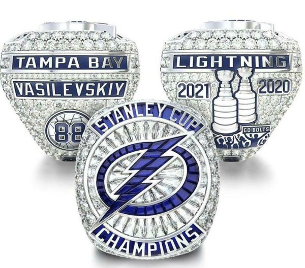 

wood box 2021 2020-2021 cup championship ring tampa bay ring church men's brotherhood fan gift wholesale drop size 8-148569690, Golden;silver