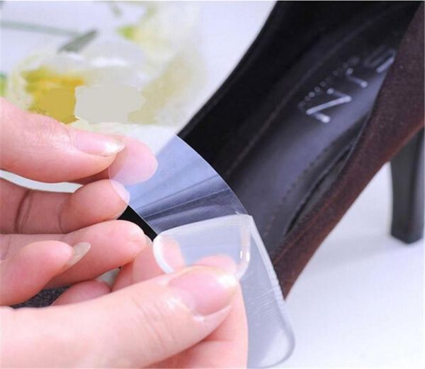 

selfadhesive shoe insoles heel paste silicone gel antislip pad insole foot care heel cushion protector relief gel heel liner gri7934738
