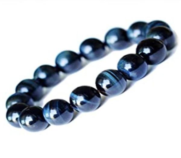 

tiger eye stone beaded strands bracelet men women 6 8 10 12mm green blue gold tigers eyes beads bracelets3260662, Black
