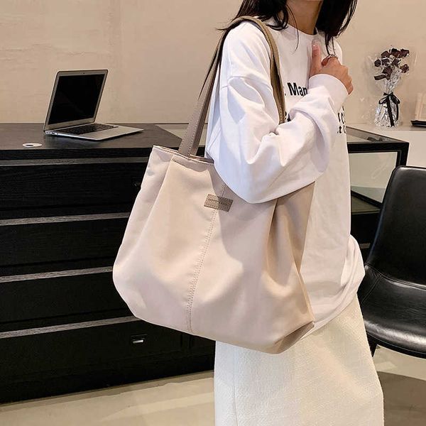 

leisure shoulder bag new commuter large capacity versatile cloth bag tote bag for female college students