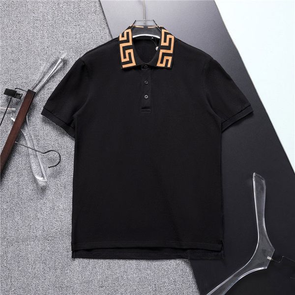 

2023 mens stylist polo shirts luxury men's polos designer clothing short sleeves fashion summer t-shirts striped casual tees shirt lei, White;black