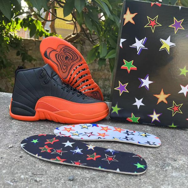 

jumpman 12 12s wmns brilliant orange high og basketball shoes black brilliant orange white fd9101-081 men trainers outdoor sports sneakers d