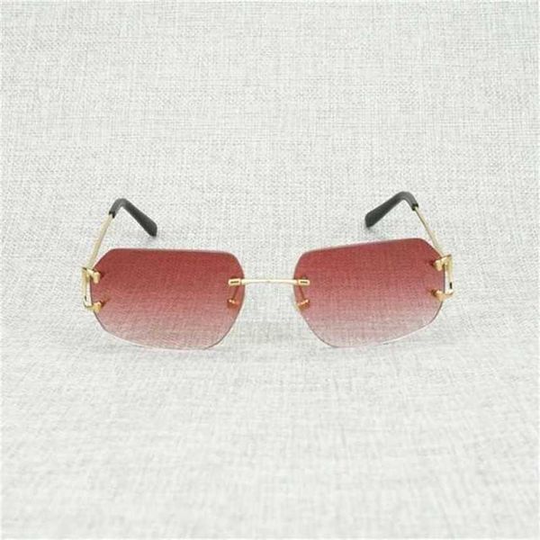 

sunglasses 2023 designer vintage new lens shape metal farme men rimless wire square gafas women for outdoor club accessories oculos shadeska, White;black