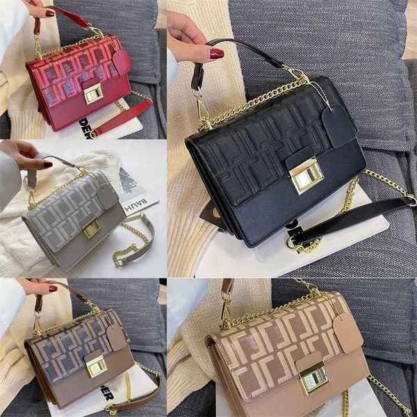 

nxy evening bags embossed designer bags shoulder bag women classic print handbags designers square chain messenger lady crossbody purse 2303