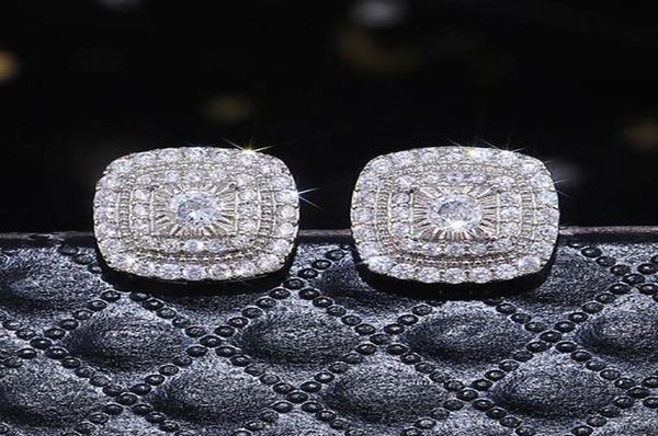 

women039s white gold ruby earrings gem stone white lab ruby earrings copper cubic zirconia bling earrings hip hop jewelry whosa4690474, Golden;silver