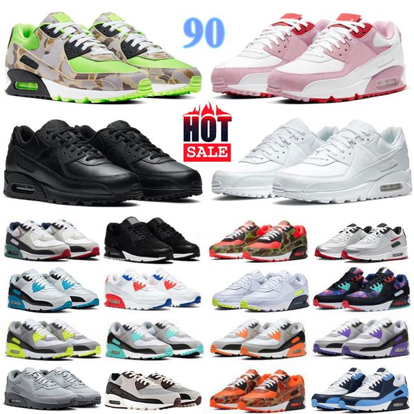 

90 90s mens running shoes triple black and white unc usa rose pink valentines day lahar escape smoke grey pale ivory camowabb men women trai