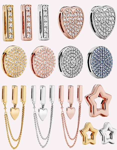 

2022 new 925 sterling silver clip charms timeless sparkling ,fit reflexions bracelet,gift for diy jewelry beads4901003, Black