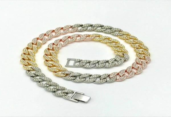 

cuban link chain designer diamond necklace jewelry european and american street hip hop 16 18 20 22 24 30inch ladies party christm3692701, Silver
