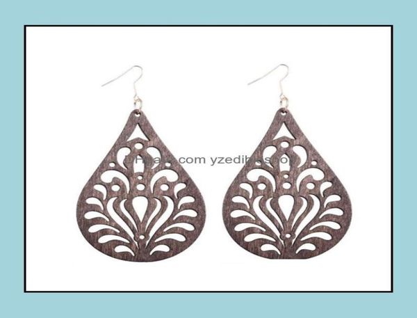 

dangle chandelier earrings jewelry african wooden boho pendant waterdrop earring for women girls drop delivery 2021 rchvn5367269, Silver