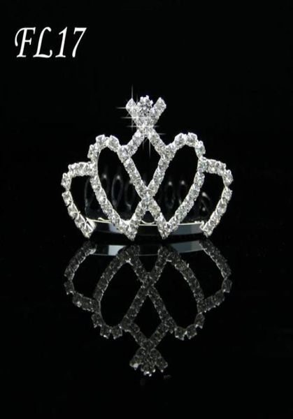 

5pcslot crystal glass diamods girls headpiece wedding hairpieces for flower girls in wedding fl178931736, White;red