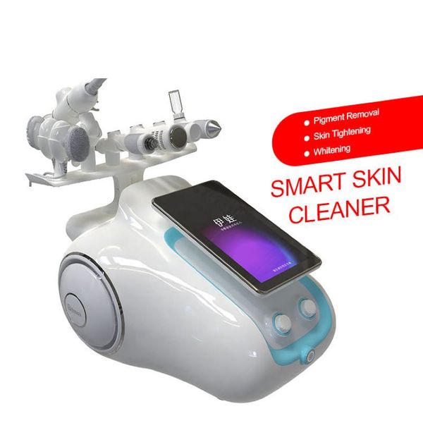 

new design 6 in 1 ultrasound bio rf hydrogen and small bubbles beauty instrument skin h2o2 aqua peel water oxygen jet peel facial skin rejuv
