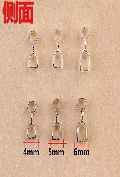 

100 pcslot 134mm145mm156mm silver white k plated bail connector bale pinch clasp pendant diy jewelry findings fc0643178184, Blue;slivery
