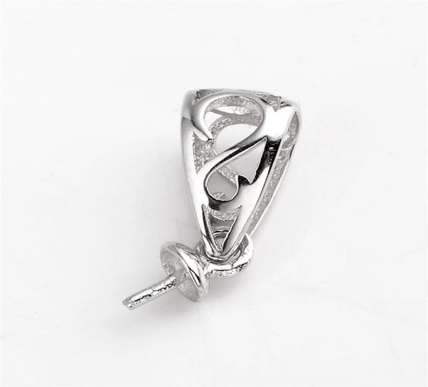 

pendant bails cup with peg pearl caps connector 925 sterling silver diy findings for pearl party1084523, Bronze;silver