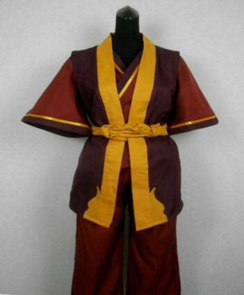 

anime avatar the last airbender prince zuko cosplay costume14553906582593, Black;red