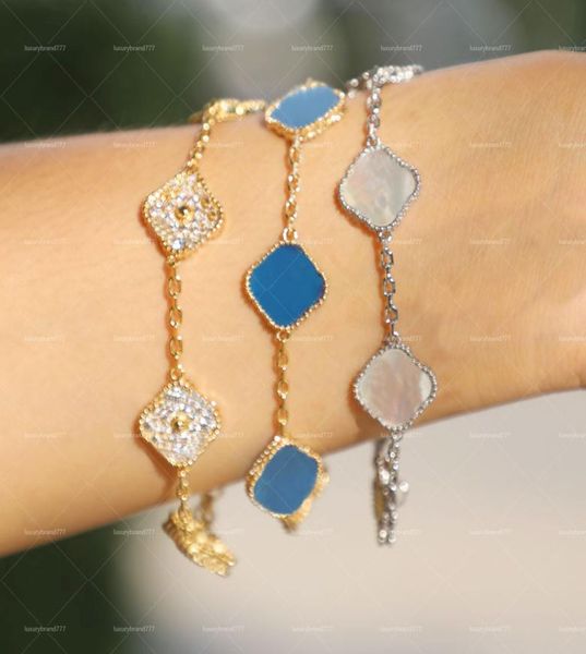 

charm bracelets luxury designer bracelets clover bracelet charm elegant classic fashion 18k agate shell holiday wedding couple jew8680346, Golden;silver