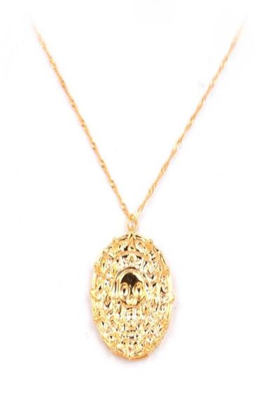 

men jewelry gold plated gold necklaces aztec skull coin necklace men039s necklace long 40cm hip hop hiphop mens necklace chris5153830, Silver