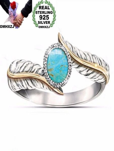 

omhxzj whole european fashion woman man party wedding gift leather turquoise 925 sterling silver 18kt yellow gold ring rr4042575437, Golden;silver
