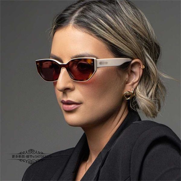 

sunglasses 2023 designer 2023 23 new f family personalized cat's eye sunglasses women's ins net red fashionable sunglasses fe40018, White;black