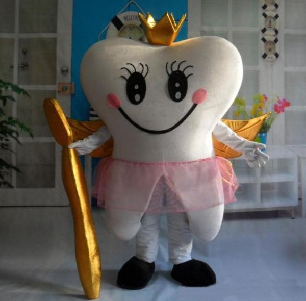 

2019 light and easy to wear happy tooth teeth angel mascot costume suit for to wear8869364, Red;yellow