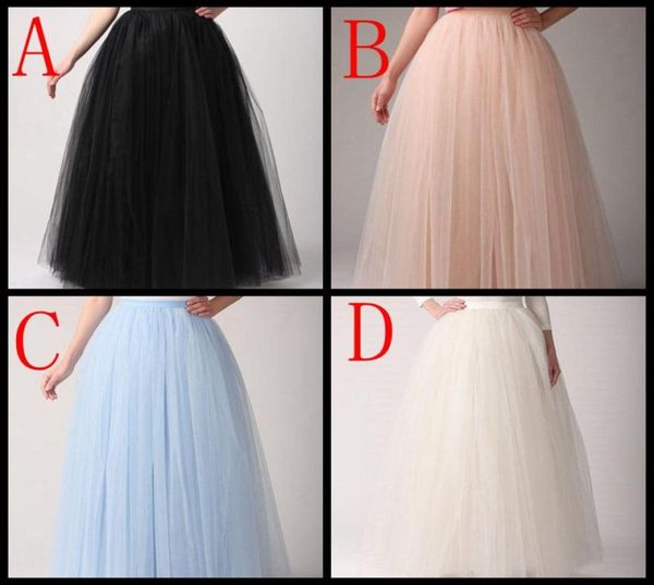 

women skirts any color floor length 2019 long tutu pleated tulle skirt a line plus size maxi underskirt china custom m3825351, White