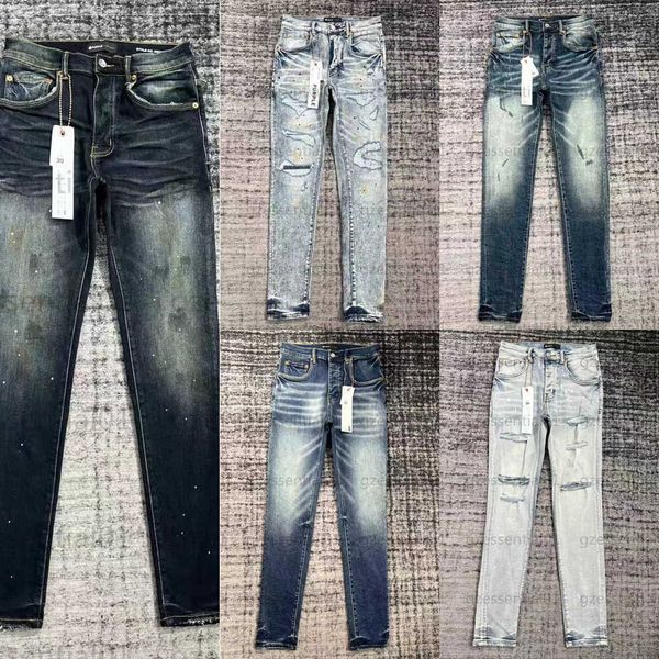 

purple jeans mens designer jean denim long pant comfortable slightly stretchy straight-leg trousers stylish men handsome clothes designer pa, Blue