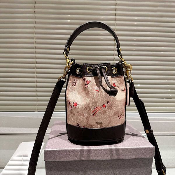 

fashion bucket bag handbag designer bag beach tote women crossbody bags cute mini star print handbags shoulder purses 230717