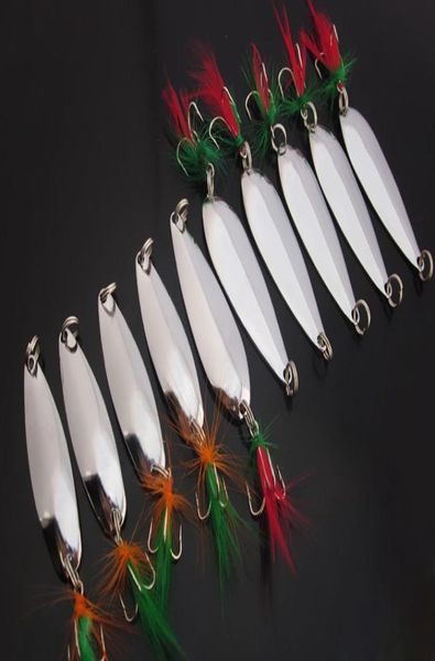 

50pcslot fishing lure spoon fishing spoons hooks 65g72g0127953668
