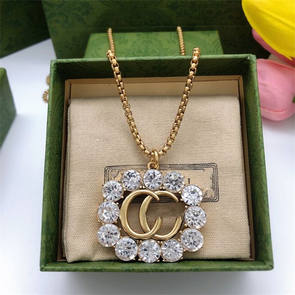 

gold designer pendant ggity necklace g jewelry fashion necklaces women gift 4432, Silver