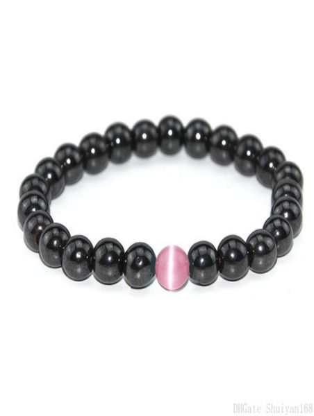 

cat eye hematite beads bracelet black magnetic 8mm nature stone bead bangle yoga health care bracelet jewelry christmas gift5617342