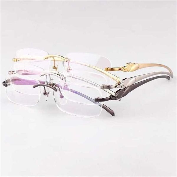 

sunglasses 2023 designer square metal eyeglasses clear transparent carter panther men optical frames women prescription pchromic glasseskaji, White;black