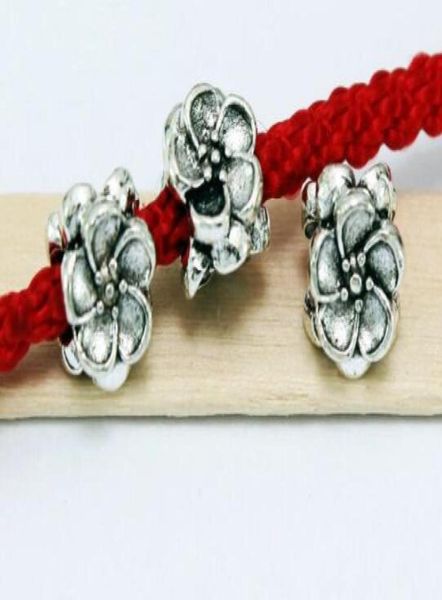 

tibetan silver antique retro flower spacer loose bead spacer beads connectors for diy jewelry making bracelet w4yw3432166, Black