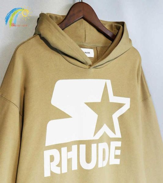 

men's hoodies sweatshirts 2022fw new style star print hoodie hooded men women 1 1 loose sweaters streetwear sweatshirts with tag l23013, Black