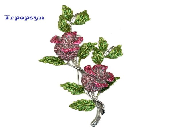 

two style available spring blossom purple rose brooch pin botany plant fashion jewelry factory direct selling whole gift1476880, Gray