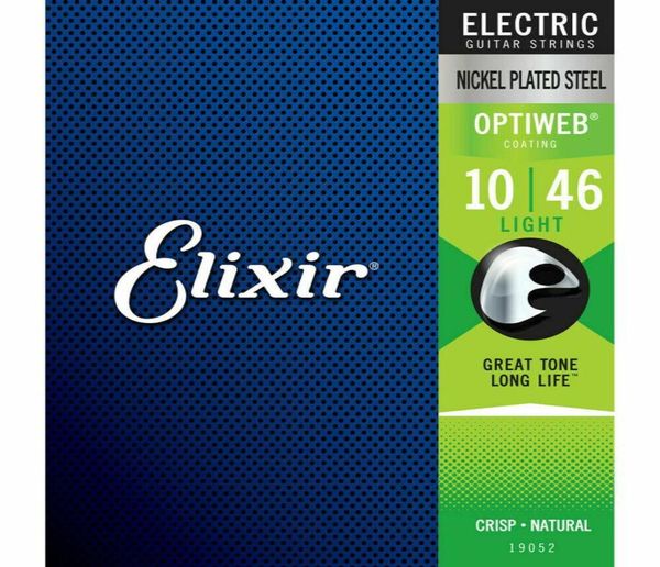 

elixir 19052 optiweb coating electric guitar strings light single set 10469590836