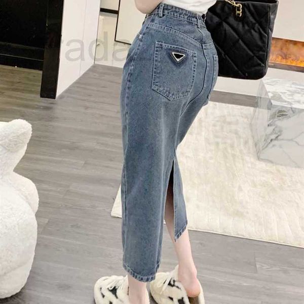 

skirts designer womens set triangle letter denim dress u-neck vest elastic summer beach suit vacation clothes amazing quality sml h99s, Black