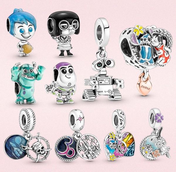 

925 silver charms bead monster pendant original fit bracelet women jewelry gift1322679, Bronze;silver