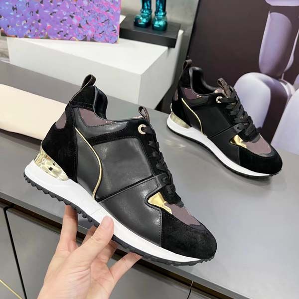 

designer shoes women casual shoes fashion classics run away shoes france genuine leather sneakers loafers 35-41 with box, Black