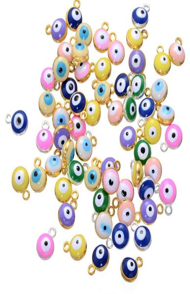 

1000pcs 1497mm turkish amulets runes beads charms alloy enamel turkey evil eye charms pendant for jewelry diy ach00037898485, Bronze;silver