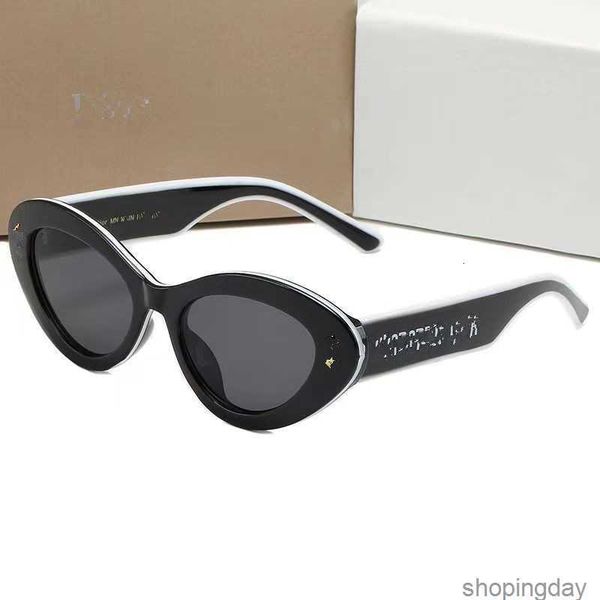 

2023 new luxury sunglasses for man woman designer beach sun glasses retro small frame luxury design uv400 with boxr3bh, White;black