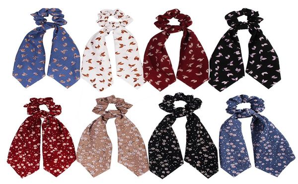 

72 styles europe and the united states new ponytail printing solid color ribbon big intestine ring girl hair ring hair accessories6301298, Slivery;white
