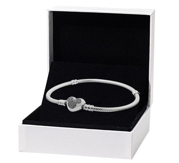 

100% s925 sterling silver charm bracelets cz diamond chain bracelet fit beads women designer dis love heart luxury jewelry lady gifts with o, Golden;silver