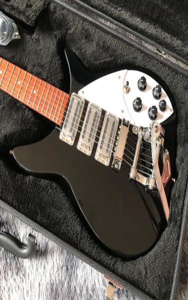 

custom 325 electric guitar with 3 pickups in black with hardcase any shape body can be customized5248546
