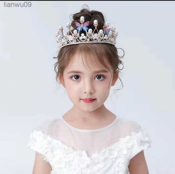 

crown hair accessories girl children's birthday crown hair hoop wedding headdress crown l230704, White;golden