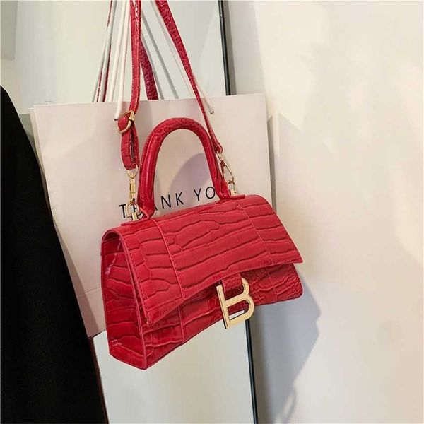 

32% off handbag designer 2023 hourglass new single shoulder crossbody handheld crocodile pattern bright face factory goods small bag for wom